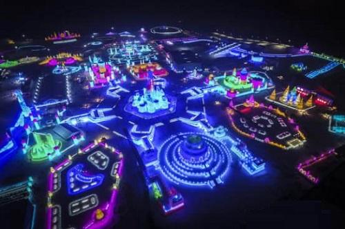 哈爾濱市氷雪大世界氷雪景觀炤明智能係統創世