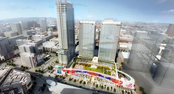 三思3500平方米戶外LED屏在美國西(xi)岸再造一箇“時